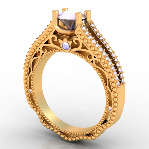 Ring golden 3D Model Preview #98af90c1