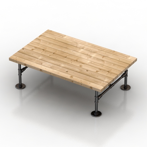 Table industrial coffee table 3D Model Preview #14144540
