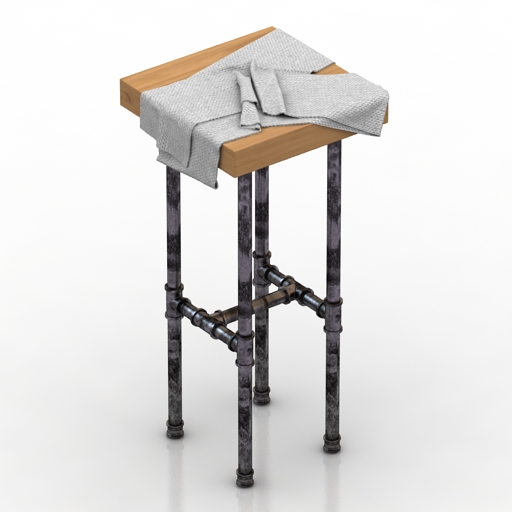 Chair Hard de Core Stool 3D Model Preview #dca3212f