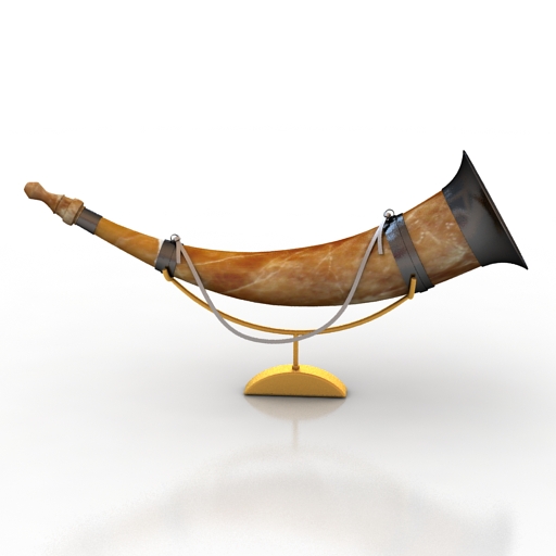decor antique horn 3D Model Preview #8b718f32