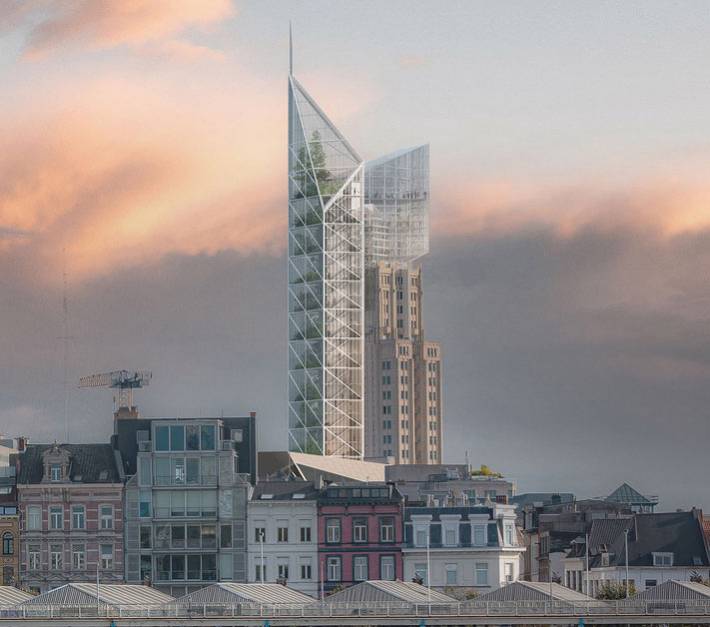 Transformation for Boerentoren tower, Antwerp, Belgium