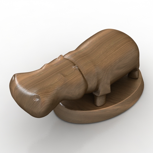 Figurine Hippo 3D Model Preview #4adb7329