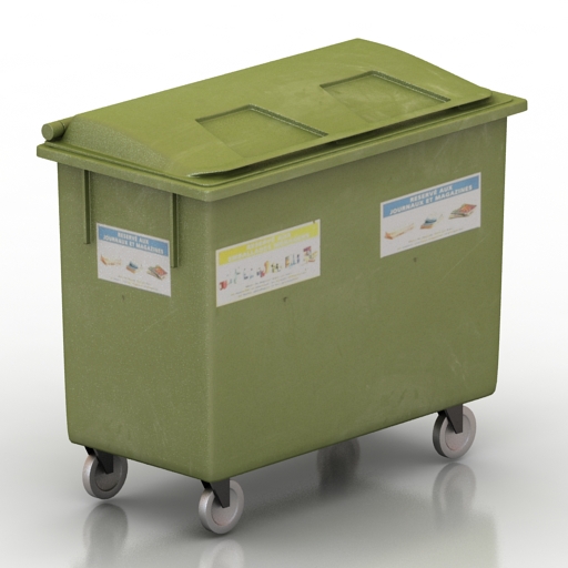 garbage container 3D Model Preview #c4bd652d