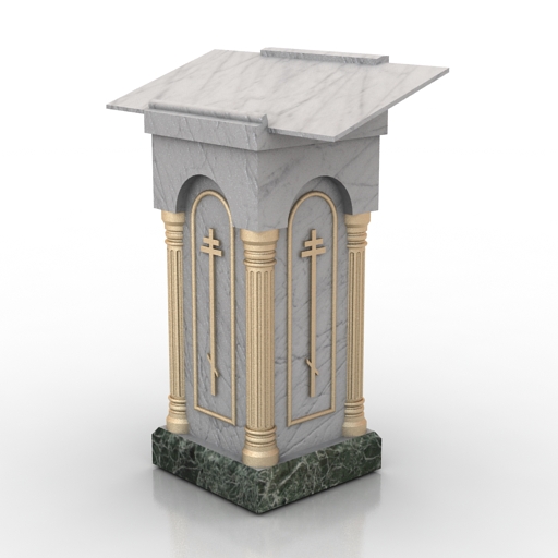 rack church utensils - lectern 3D Model Preview #bc6aa031