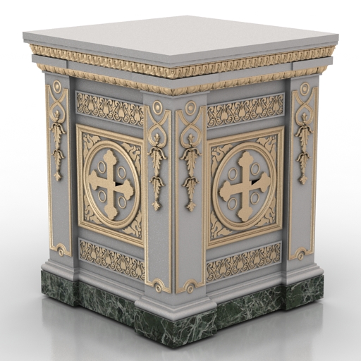 Rack Church utensils - throne 3D Model Preview #65604f5a