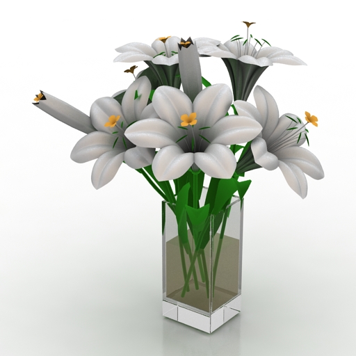 vase flowers 3D Model Preview #476da51b