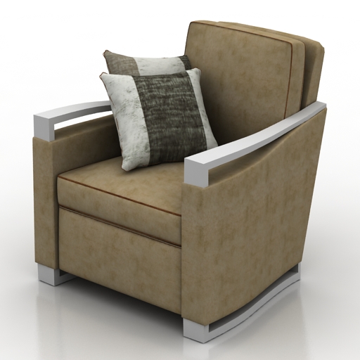 Armchair TOULOUSE CLUB CHAIR donghla 3D Model Preview #e5a1667f