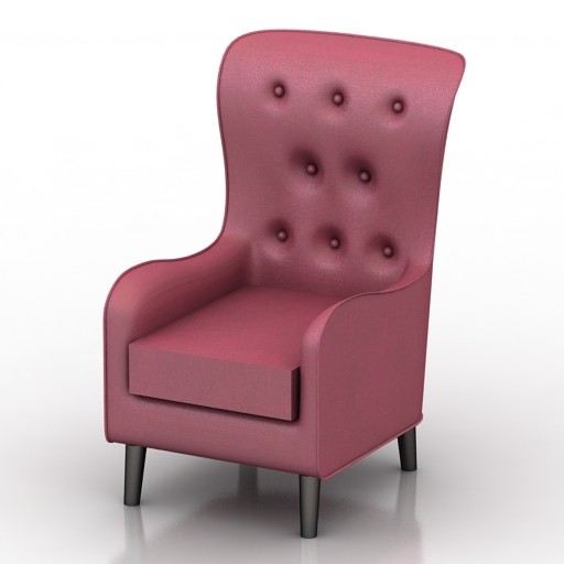 Armchair Butaca patchwork Vintage Bazar de lujo armchair 3D Model Preview #a98b28a5