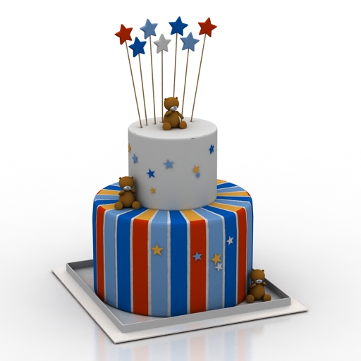 Cake Marzipan 3D Model Preview #cb40f008