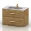 3D "Roca Victoria Nord 80 wenge Sink Penal" - Sanitary Ware Collection