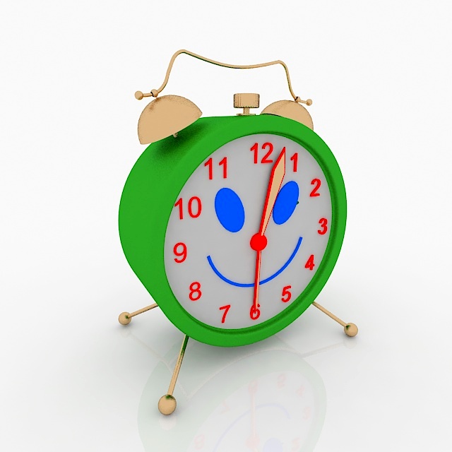 Clock Alarm 3D Model Preview #e691ab18