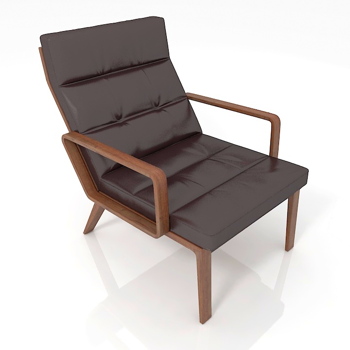 andoo lounge armchair 3D Model Preview #44fe4519