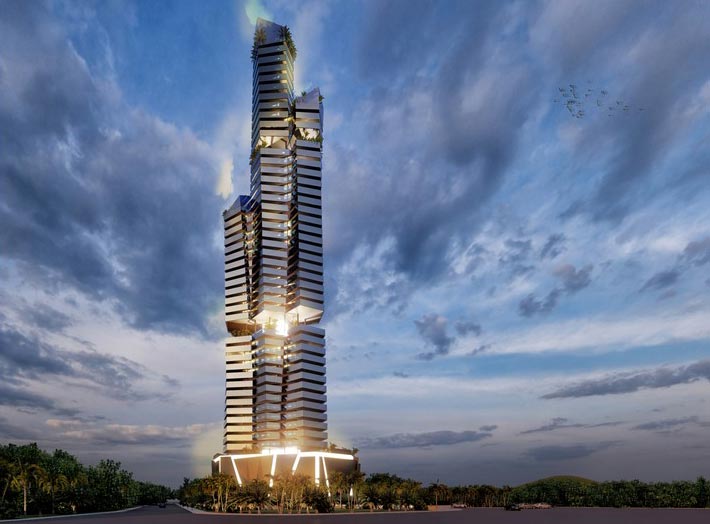 Kryptonite tower by DNA Architects, Calpe, Spain