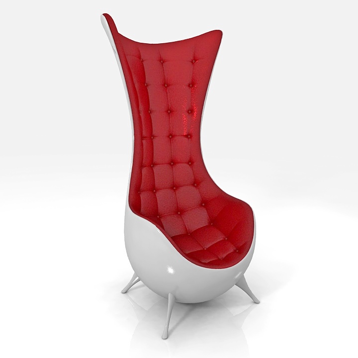 armchair egg 3D Model Preview #4f5d5d7a