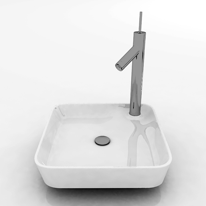 Axor Duravit Starck 1 Sink 3D Model Preview #3faca1d4