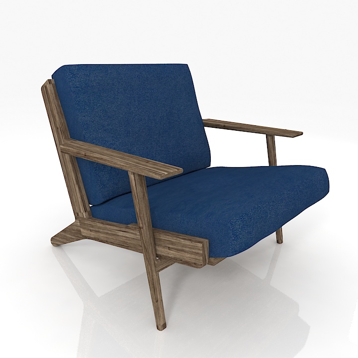 armchair f 3D Model Preview #eb1e079b