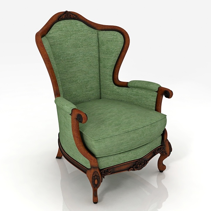 armchair antico borgo 3D Model Preview #6579ac40