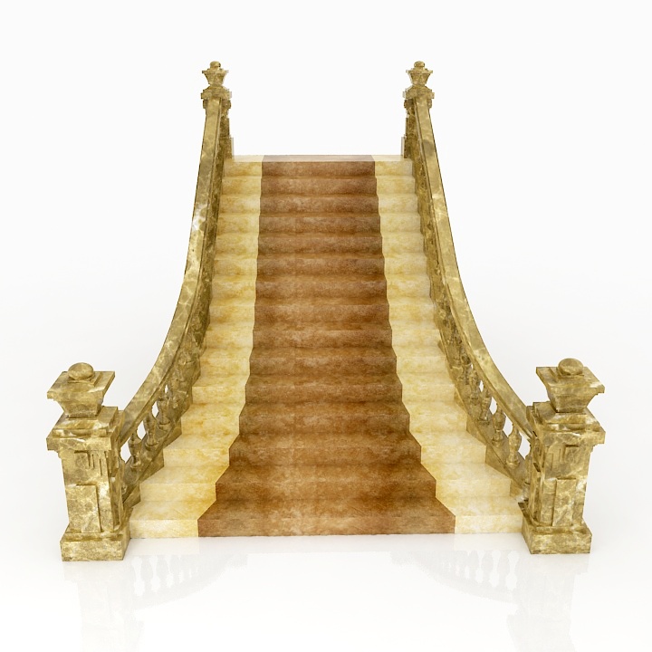 Classic Staircase 3D Model Preview #2b562dd6