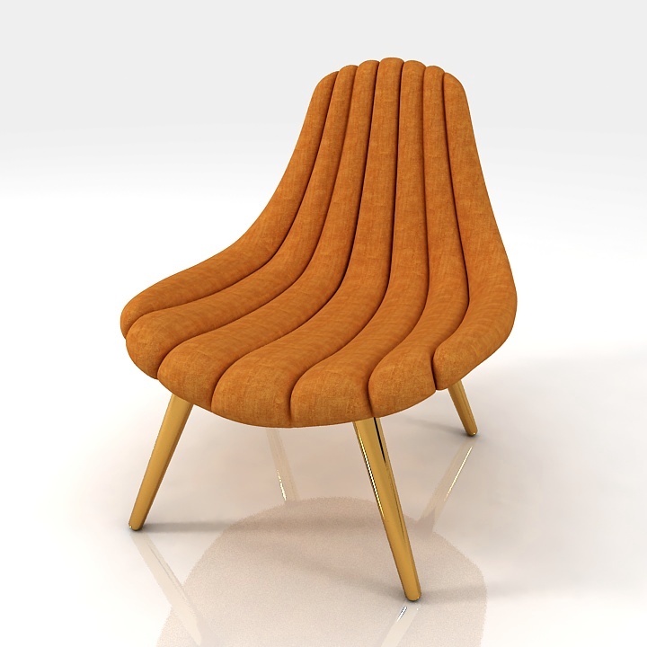 brigitte lounge chair by jonathan adler 3D Model Preview #89aee6a4