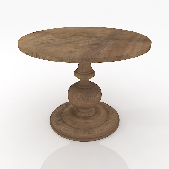 DAWSON LARGE PEDESTAL TABLE 3D Model Preview #1af973f3