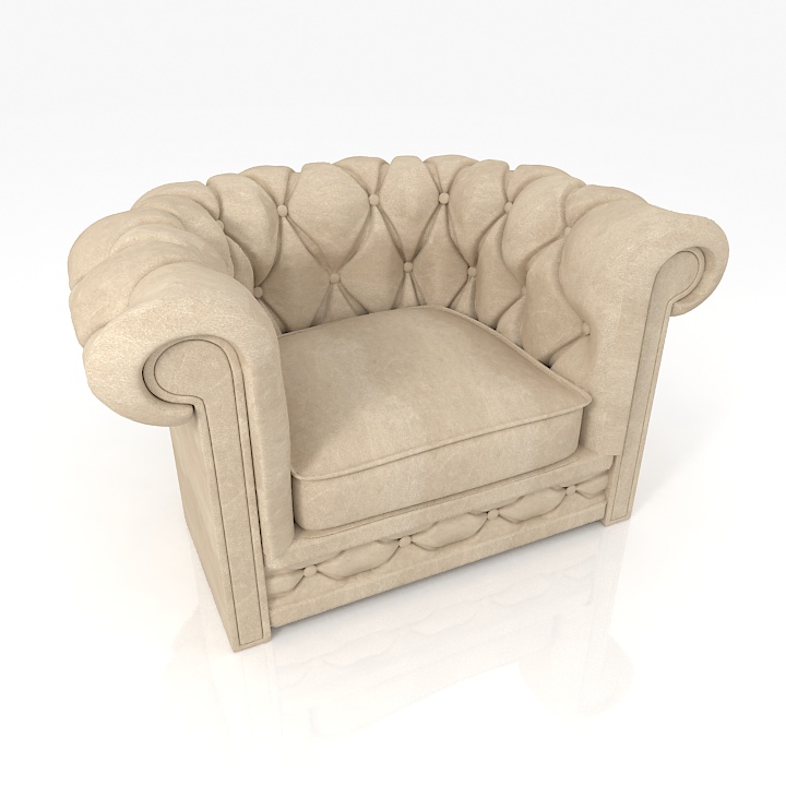 chester armchair 3D Model Preview #4dedca2a