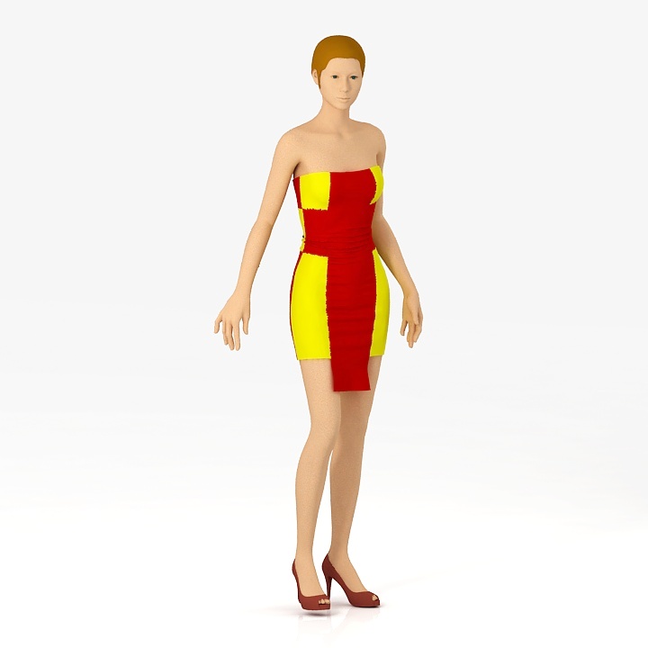 dress mannequin 2 3D Model Preview #f27d5579