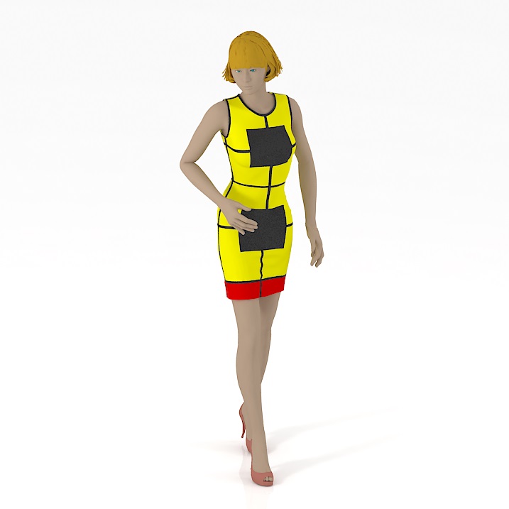 Dress Mannequin 3D Model Preview #05b66b6c