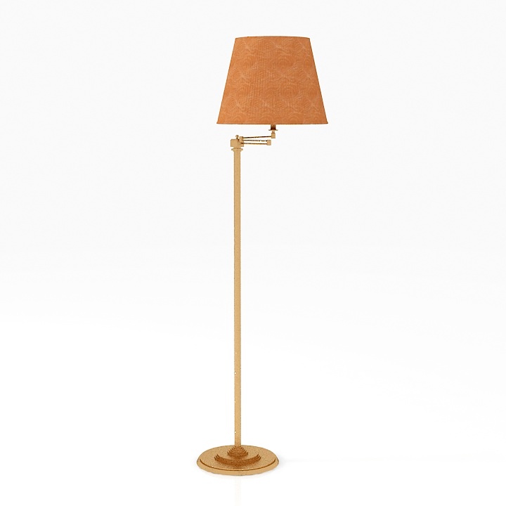 Torchere Floor Lamp Gold Classic 3D Model Preview #eddc9437