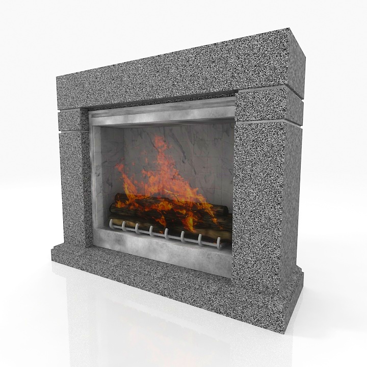 Dimplex Symphony DF2608 Lindos Fireplace 3D Model Preview #8f4c4cbf