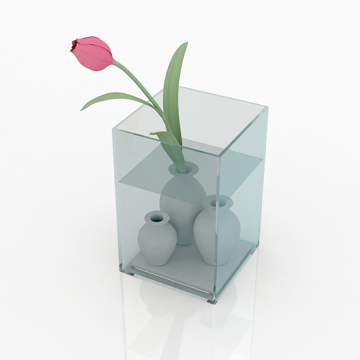 Cappellini decor set Flower Vases 3D Model Preview #576b647c