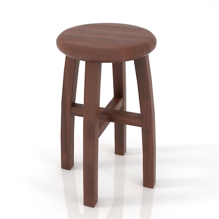 ethnicraft esso stool 3D Model Preview #90f4d10d