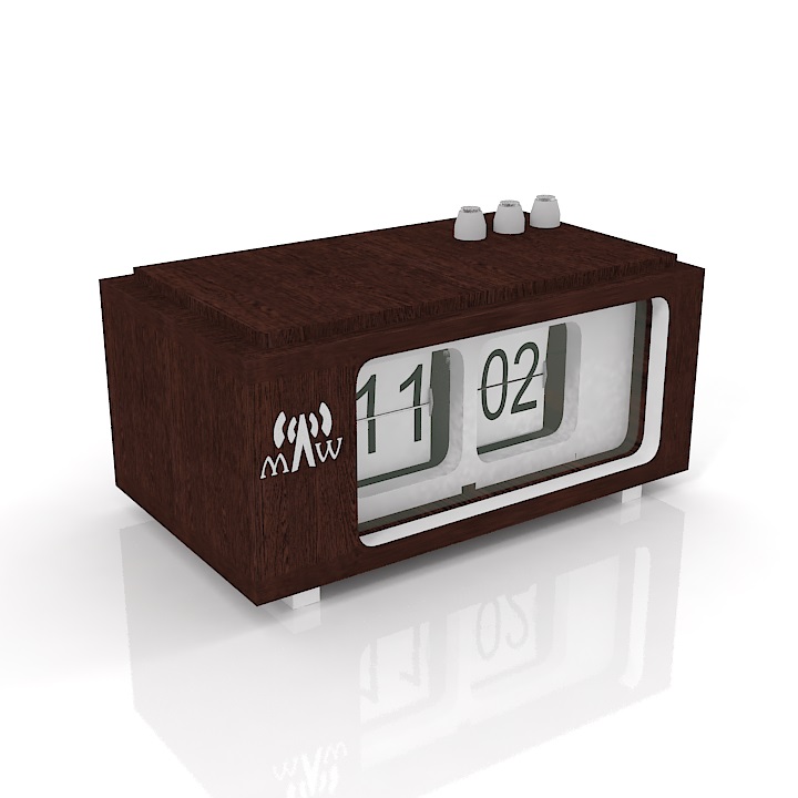 flip clock 3D Model Preview #297ed4ff