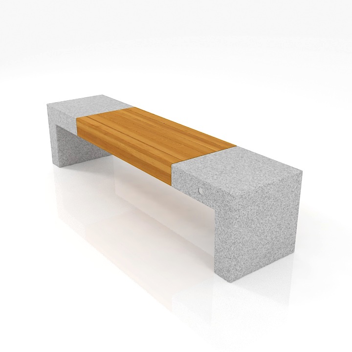 Giada Bench 3D Model Preview #e3205bee