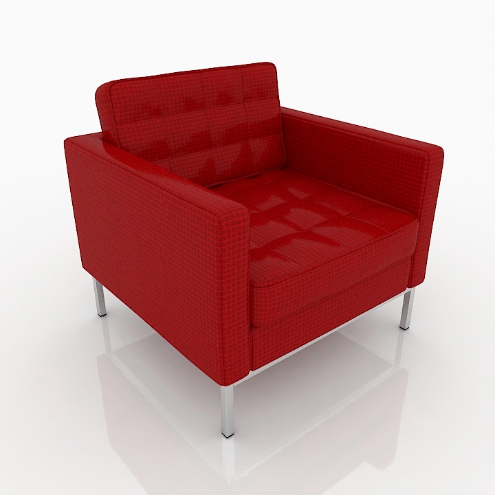 Florence Knoll Lounge Chair 3D Model Preview #6e4a025c