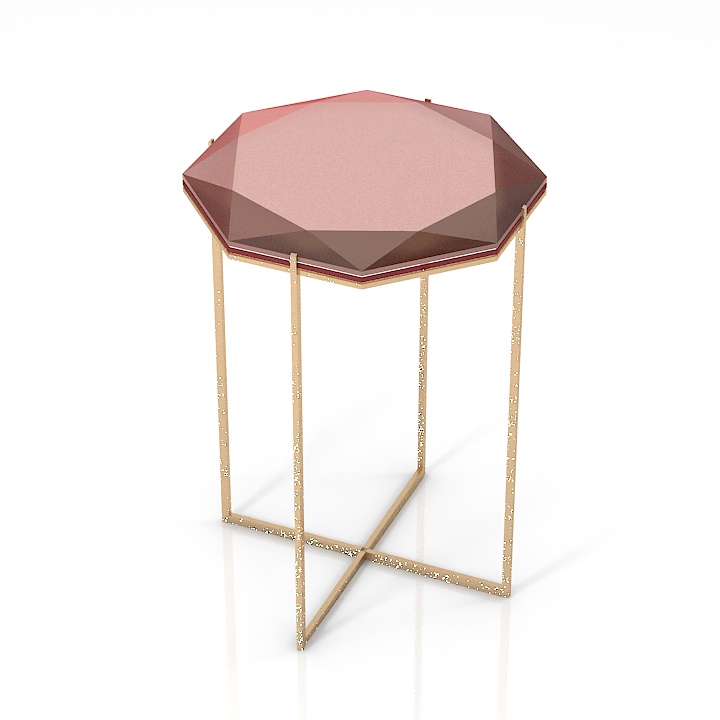 geometric coffee tables gem designed by debra folz 3D Model Preview #50f71dc2