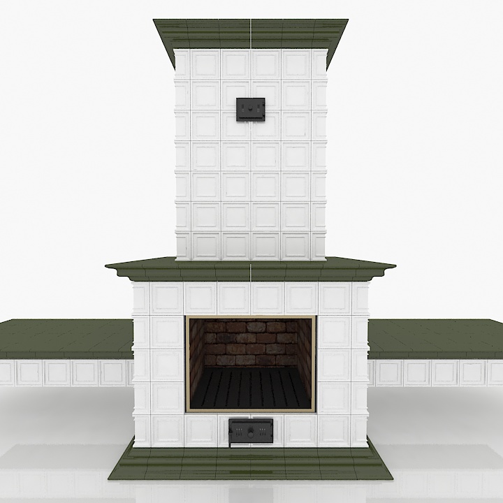 Classic Fireplace Stove 3D Model Preview #a37d9588