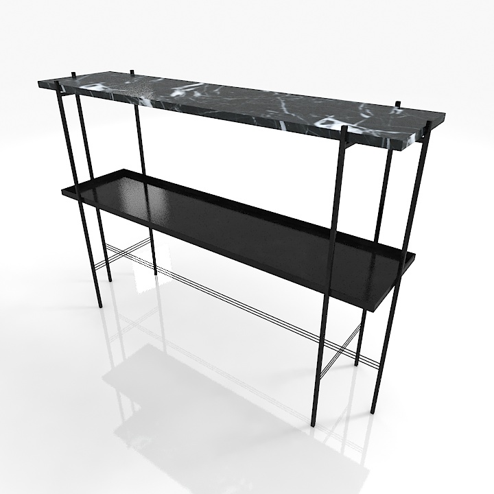 Gubi Konsolbord TS design GamFratesi Table 3D Model Preview #ced5f061