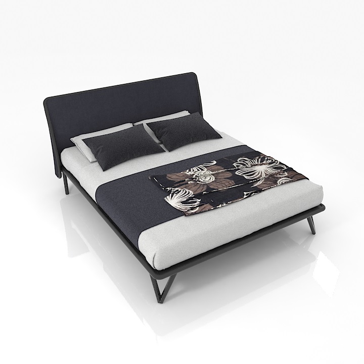 flou letto essentia bed 3D Model Preview #82d2a9b8