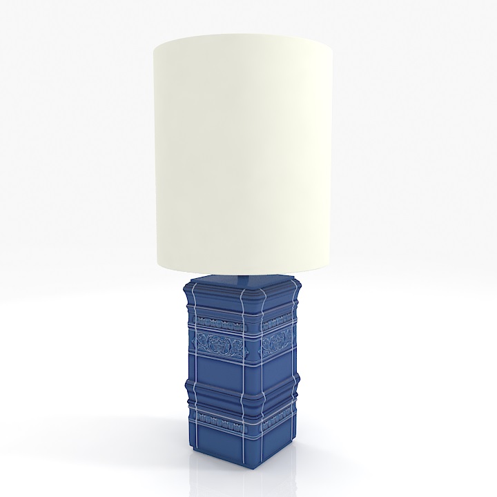 lee broom tile lamp large blue 3D Model Preview #479e5eff