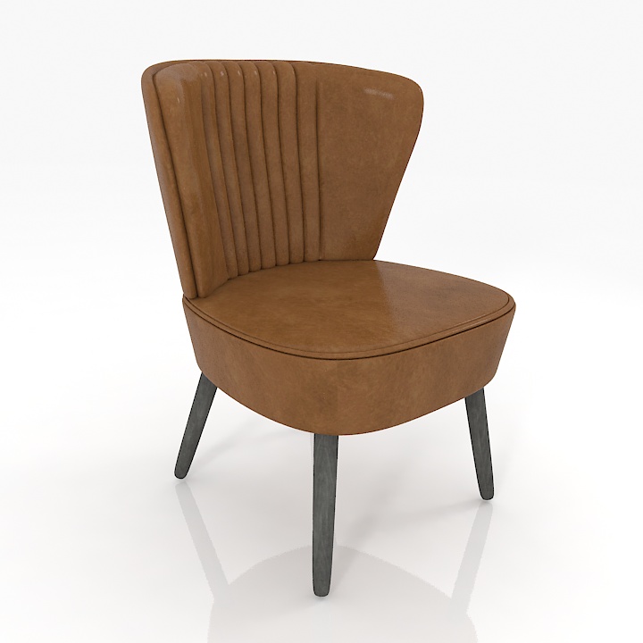 Leather Chair 3D Model Preview #3b33ebad