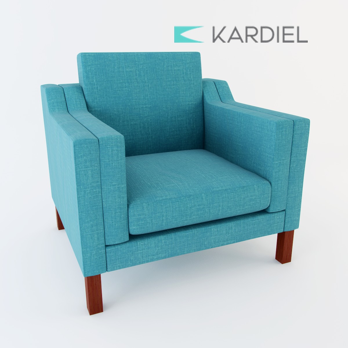 Kardiel Monroe Modern Armchair Dutch Blue Twill 3D Model Preview #213ce373