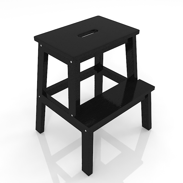ikea bekvem stool stair 3D Model Preview #fd3a9347