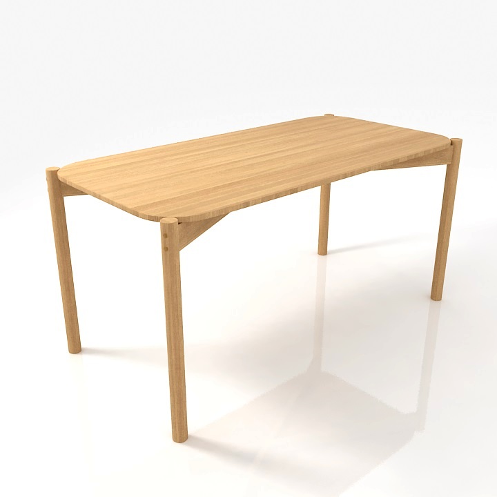 karimoku new standart castor series table 3D Model Preview #8a4705dc
