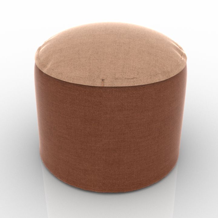 Pouf Round 3D Model Preview #319ce12f