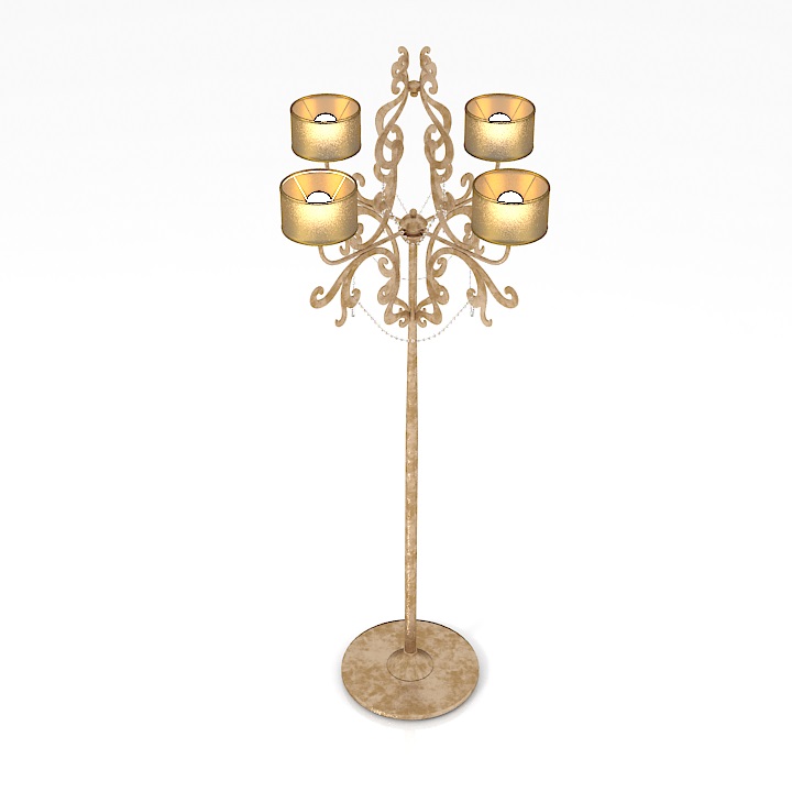piantana erika cortezari chandelier - floor lamp 3D Model Preview #5504d672