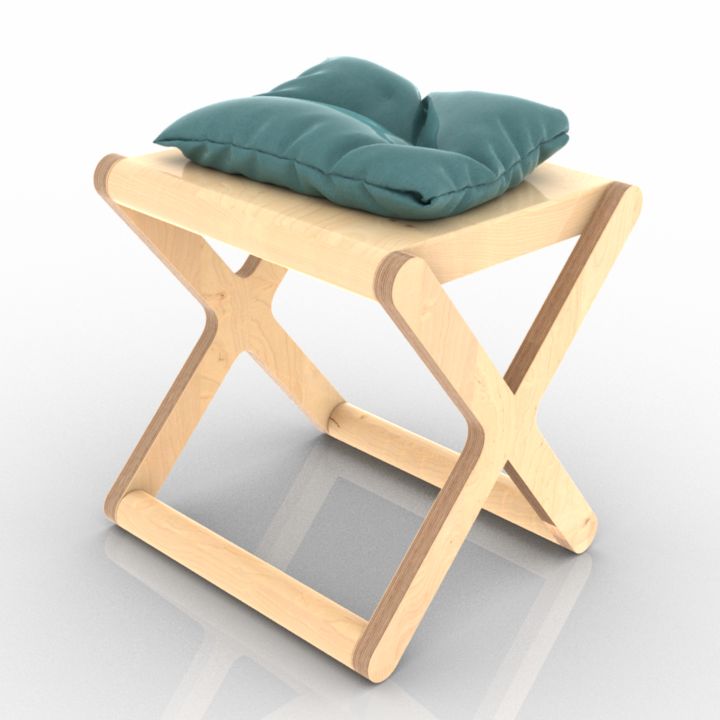Rafa kids X stool chair 3D Model Preview #fe24e9cf
