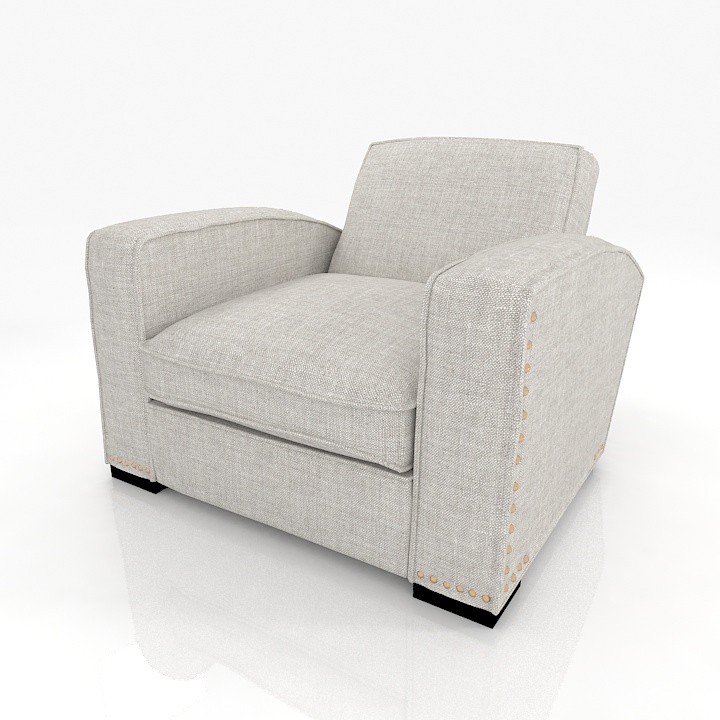 rh library upholstered chair 3D Model Preview #cdaab112