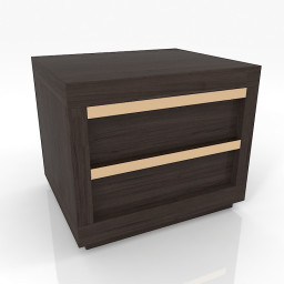RH BEZIER Bedside Table 3D Model Preview #05967a33