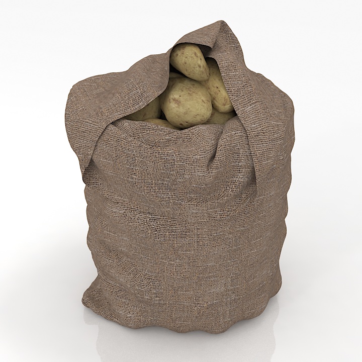 sack of potatoes 2 3D Model Preview #d8aff891