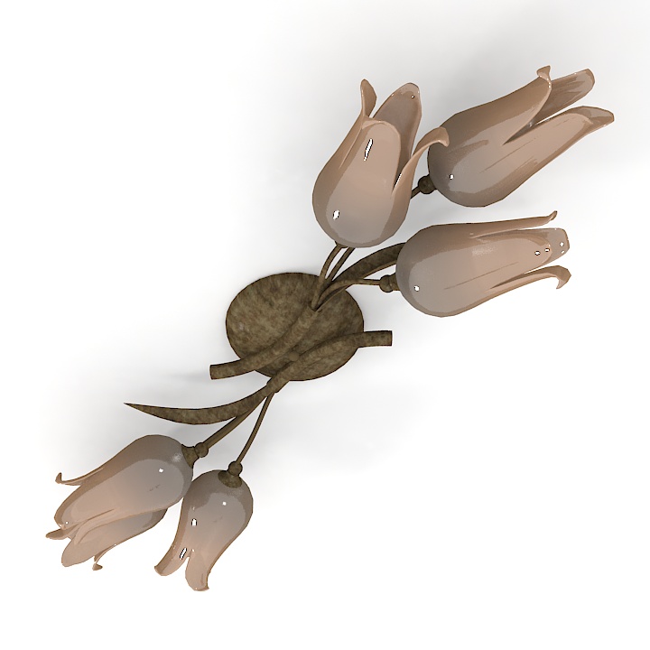 luster tulip chandelier 3D Model Preview #6d102487